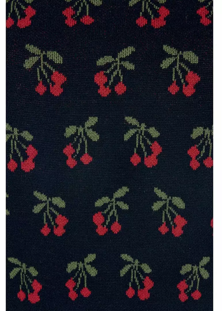 Collectif Chrissie Cherry Pullover Navy Blue 5 Collectif Chrissie Cherry Pullover Navy Blue