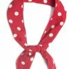 Collectif Polkadot 50's Bandana With Wire Red White New In