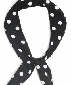New In Collectif Polkadot 50's Bandana With Wire Black White