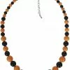 Collectif Natalie Two Tone 60's Necklace Orange Black New In 1 Collectif Natalie Two Tone 60's Necklace Orange Black New In