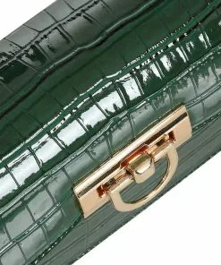 Collectif Caroline Croc 40's Bag Green New In