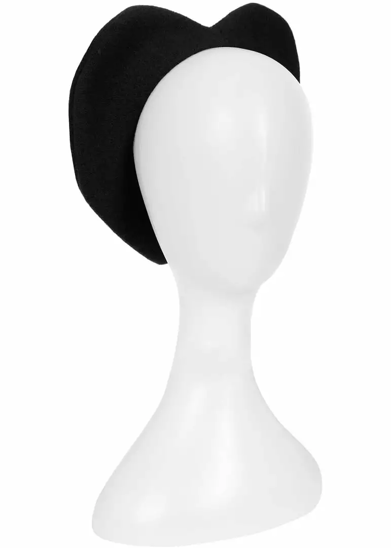 Collectif Sweetheart 50's Beret Black New In 5 Collectif Sweetheart 50's Beret Black New In