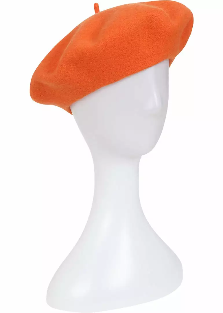 Collectif Vivien 50's Beret Orange 3 Collectif Vivien 50's Beret Orange