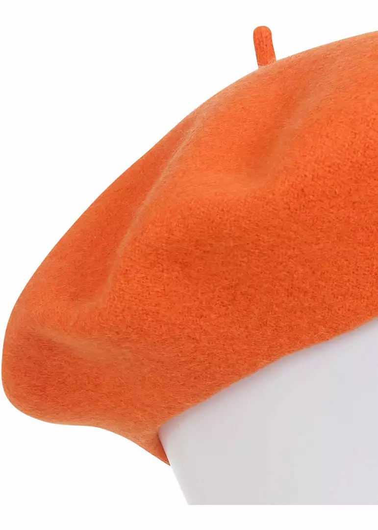 Collectif Vivien 50's Beret Orange 4 Collectif Vivien 50's Beret Orange