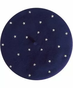 New In Collectif Starlight Stars 50's Beret Navy
