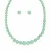 New In Collectif Natalie Bead Set Necklace And Earrings Mint 2 New In Collectif Natalie Bead Set Necklace And Earrings Mint