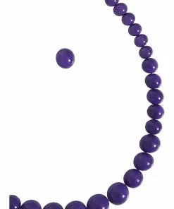New In Collectif Natalie Bead Set Necklace Earrings Violet