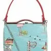 Collectif Carrie Motel 50's Handbag Blue New In 1 Collectif Carrie Motel 50's Handbag Blue New In
