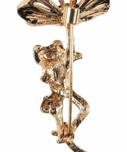 Collectif Timmy The Frog Brooch Green