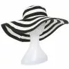 Collectif Pamela Stripy Hat Black White