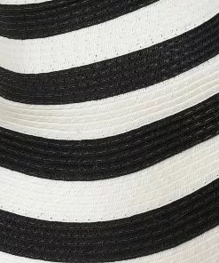 Collectif Pamela Stripy Hat Black White