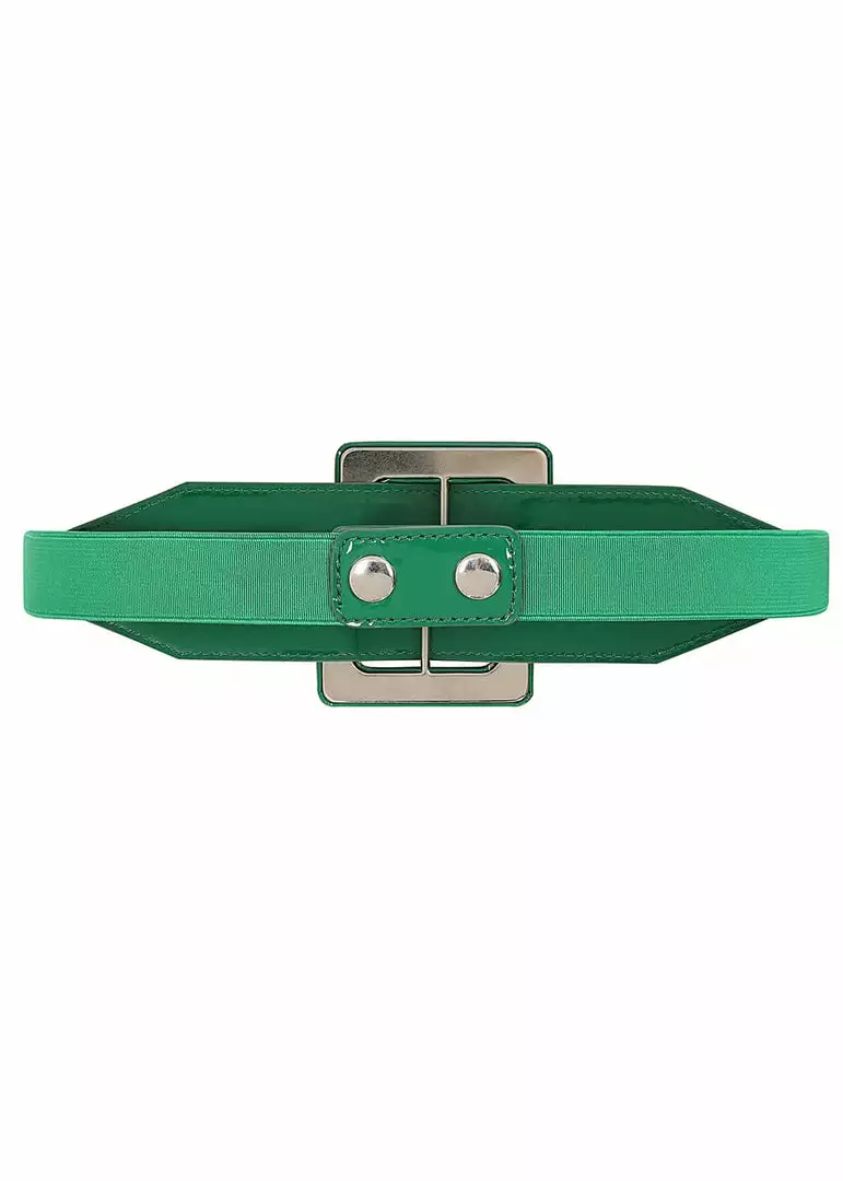 Collectif Tamiko Patent 60's Belt Green 5 Collectif Tamiko Patent 60's Belt Green