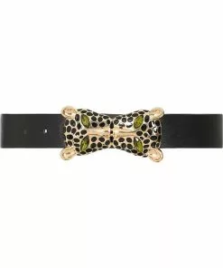 Collectif Camilia Leopard Belt Black