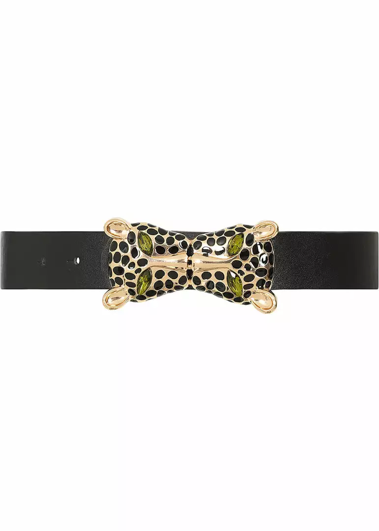 Collectif Camilia Leopard Belt Black 4 Collectif Camilia Leopard Belt Black