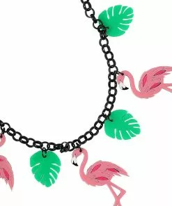 New In Collectif Flamingo 50's Necklace Pink