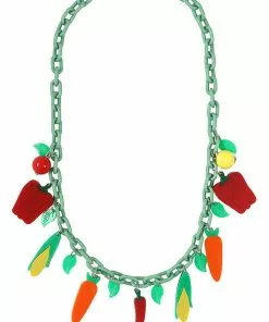 Collectif Vegetable Parade 50's Necklace Multi New In