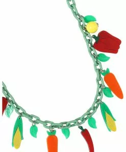 Collectif Vegetable Parade 50's Necklace Multi New In