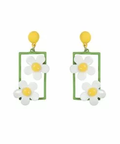 Collectif Daisy 60's Earrings Multi New In