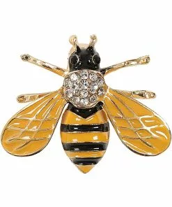 Collectif Yla The Bee Brooch Black Yellow New In