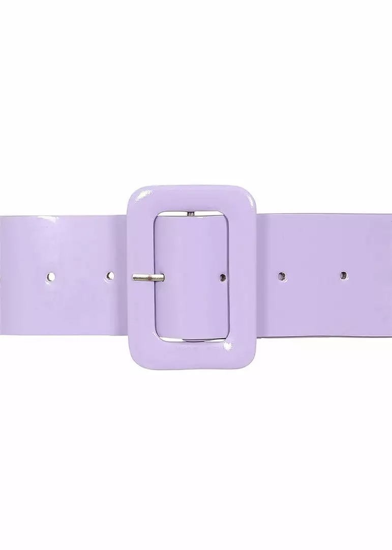 Collectif Sally 50's PVC Belt Lilac New In 4 Collectif Sally 50's PVC Belt Lilac New In