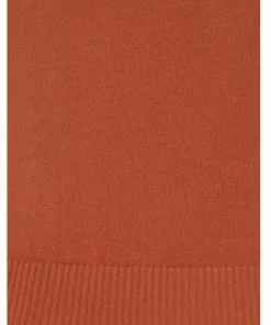 New In Collectif Chrissie Knitted 60's Plain Top Orange