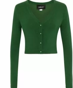 New In Collectif Kimberley 50's Cardigan Olive Green
