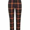 New In Collectif Bonnie Pumpkin Check 60's Trousers Black Orange 2 New In Collectif Bonnie Pumpkin Check 60's Trousers Black Orange