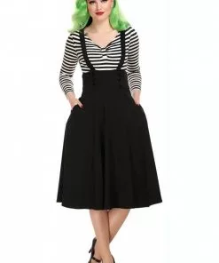 Collectif Ronnie 50's Swing Skirt Black 9 Collectif Ronnie 50's Swing Skirt Black