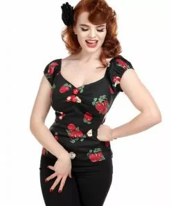 Collectif Dolores Apple 50's Top Black New In