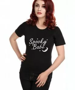 Collectif Spooky Babe T-Shirt Black