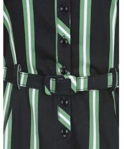 New In Collectif Caterina Witch Stripes 50's Swing Dress Black 8 New In Collectif Caterina Witch Stripes 50's Swing Dress Black