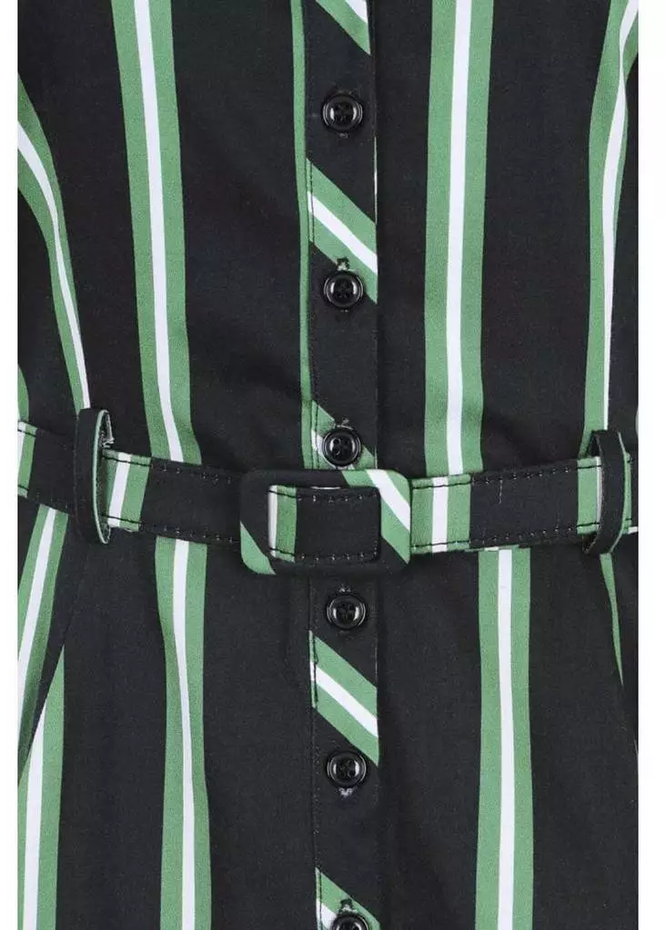 New In Collectif Caterina Witch Stripes 50's Swing Dress Black 5 New In Collectif Caterina Witch Stripes 50's Swing Dress Black