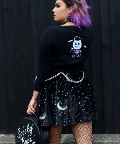 Collectif Abigail Trick Or Treat 50's Cardigan Black New In