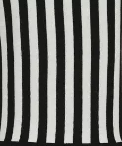 Collectif Joy Beetle Stripe Knitted 60's Top Black White