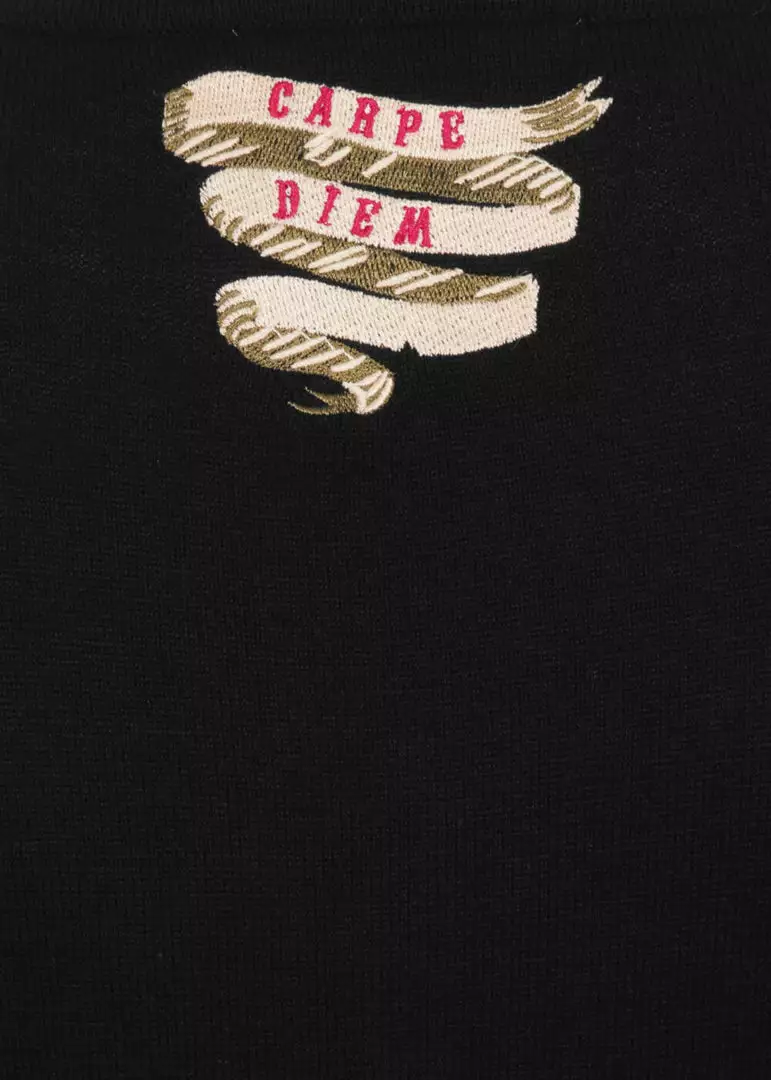 Collectif Charlene Carpe Diem 50's Cardigan Black 7 Collectif Charlene Carpe Diem 50's Cardigan Black