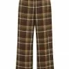 Collectif Baylee Mosshill Check 40's Trousers Brown New In