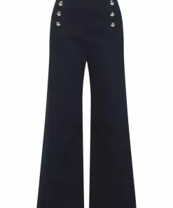 Collectif Taci Nautical 40's Jeans Navy Blue New In