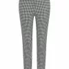 New In Collectif Odila Houndstooth 60's Skinny Trousers Black White