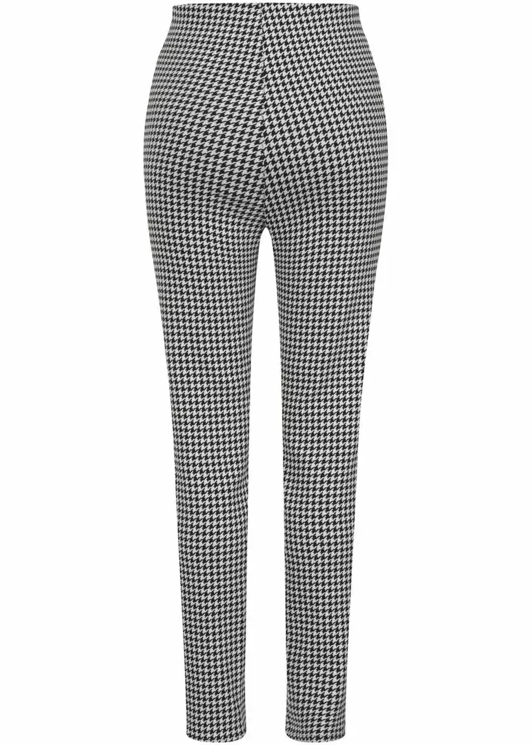 New In Collectif Odila Houndstooth 60's Skinny Trousers Black White 6 New In Collectif Odila Houndstooth 60's Skinny Trousers Black White