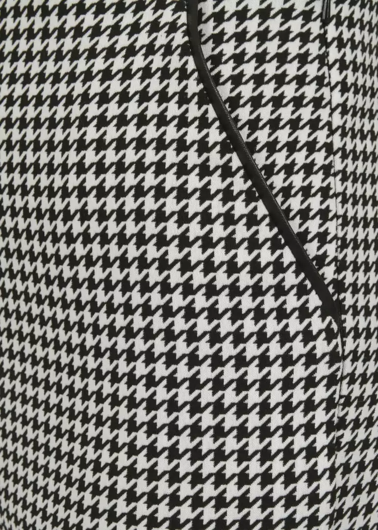 New In Collectif Odila Houndstooth 60's Skinny Trousers Black White 5 New In Collectif Odila Houndstooth 60's Skinny Trousers Black White