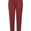 Collectif Thea Berry Check 60's Trousers Red New In 1 Collectif Thea Berry Check 60's Trousers Red New In