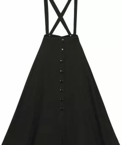 Collectif Morgan Midi 60's Swing Skirt Black