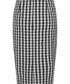 New In Collectif Lorrina Gingham 60's Pencil Skirt Black White 9 New In Collectif Lorrina Gingham 60's Pencil Skirt Black White