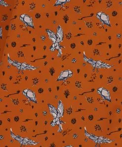 Collectif Alexa Hoot Hoot Owl 50's Swing Skirt Orange New In