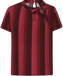 Collectif Nicola Midnight Stripe 60's Top Wine