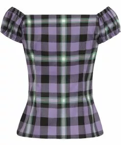 New In Collectif Dolores Hocus Pocus 50's Top Lilac 10 New In Collectif Dolores Hocus Pocus 50's Top Lilac