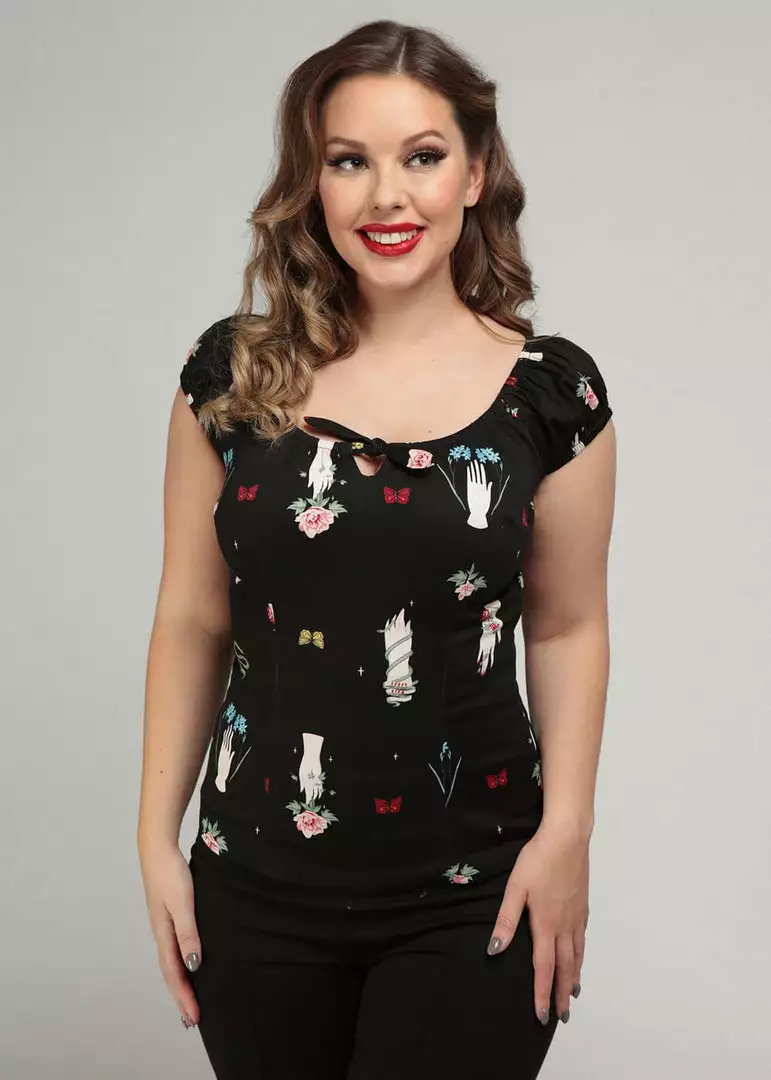 Collectif Lorena Carpe Diem 50's Top Black 5 Collectif Lorena Carpe Diem 50's Top Black