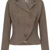 New In Collectif Lea Herringbone 40's Riding Jacket Brown 1 New In Collectif Lea Herringbone 40's Riding Jacket Brown