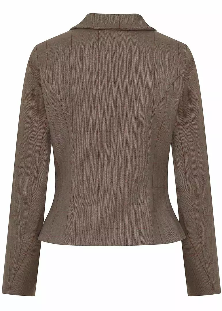 New In Collectif Lea Herringbone 40's Riding Jacket Brown 6 New In Collectif Lea Herringbone 40's Riding Jacket Brown
