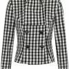 New In Collectif Lorrina Gingham 60's Jacket Black White 2 New In Collectif Lorrina Gingham 60's Jacket Black White